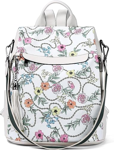 Telena - Mochila de viaje tipo cartera para mujer, de cuero sintético, antirrobo, tamaño grande, bolsa moderna para llevar colgada al hombro para