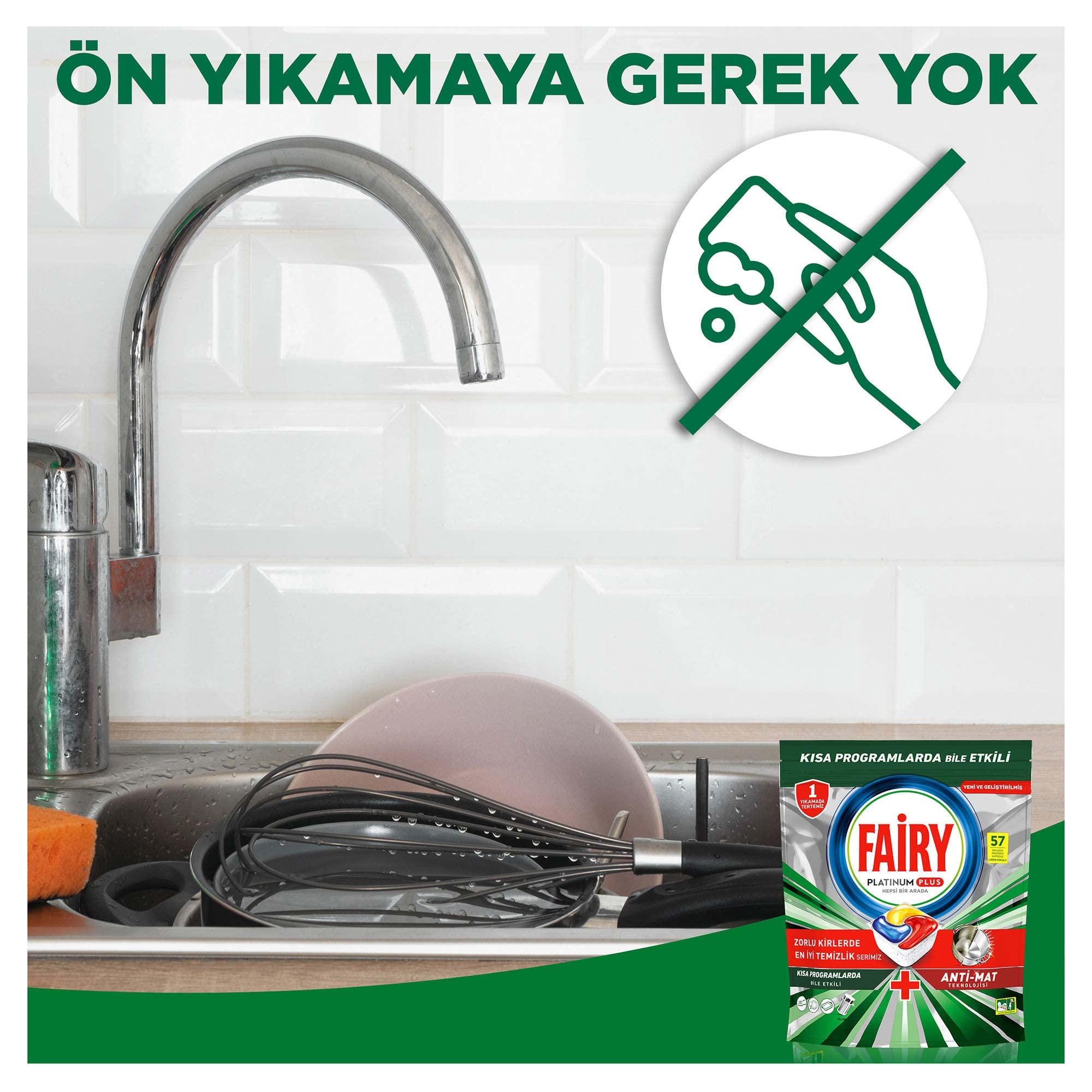 Fairy Platinum Plus Ultra Temizlik Bulaşık Makinesi Deterjanı Kapsülü 32 Yıkama Limon Kokulu