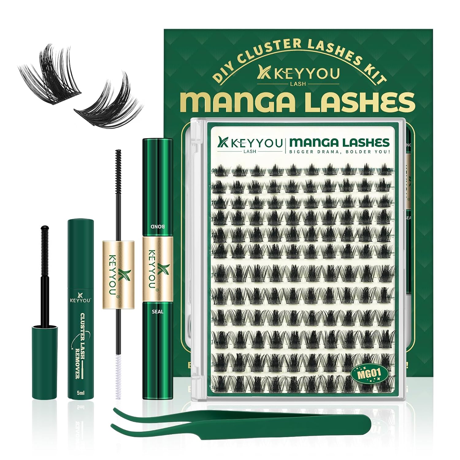 KEYYOULASH California Sunset Lash Clusters Kit - DIY Extensions