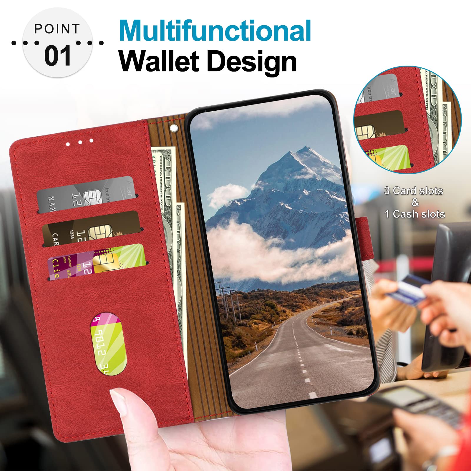 Custodia Portafoglio Con Stampa Leopardo Per OPPO Reno 6 5G – Cover A Libro In Pelle Con Porta Carte E Chiusura Magnetica