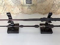 Vista 4 de Soporte de varita de mago – Soporte de varita mágica de madera de 2 niveles para exhibición de mesa, sostiene dos varitas