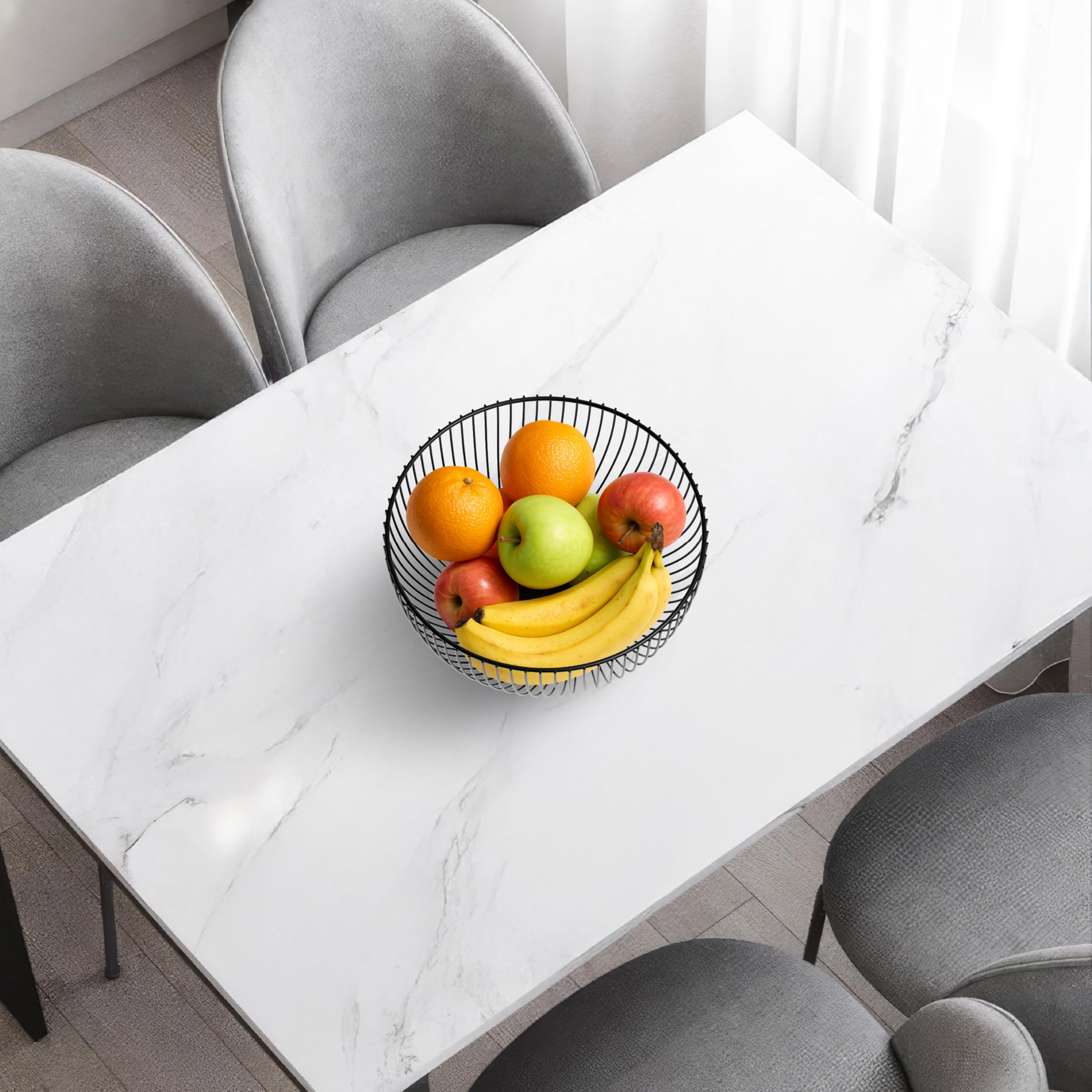 Image secondaire de Porte-fruits rond en métal noir Agyo - Panier moderne pour cuisine - 25 cm