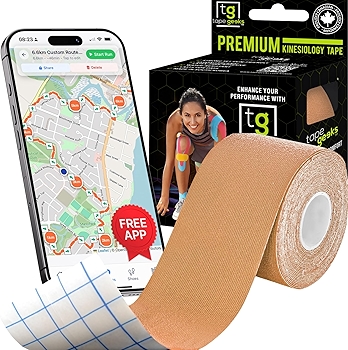 TapeGeeks运动胶带 - 运动型 kinesiology 胶带（防过敏，防水）