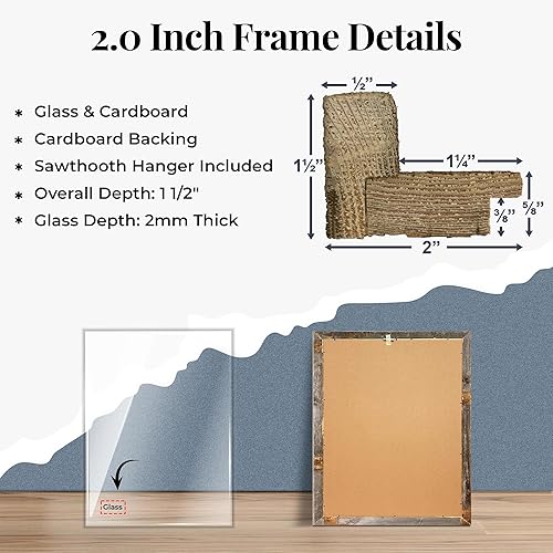 Miniatura 6 de BarnwoodUSA - Portarretratos con marco de estilo rústico