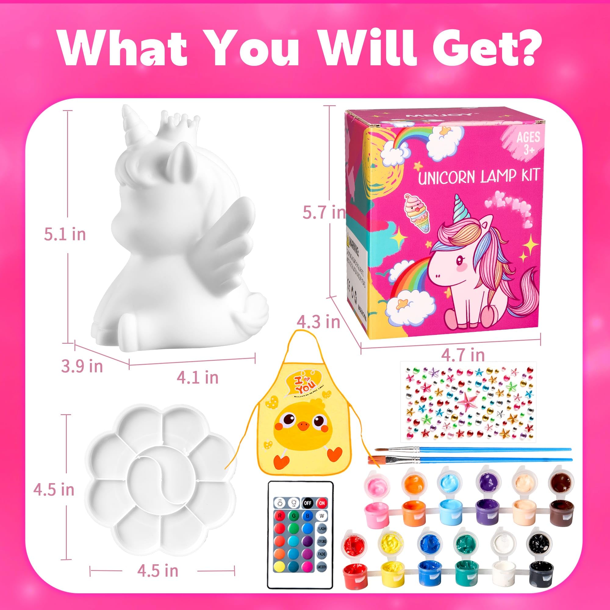 Amazon.co.jp: 自分だけのユニコーンランプキットをペイント:8~12歳の