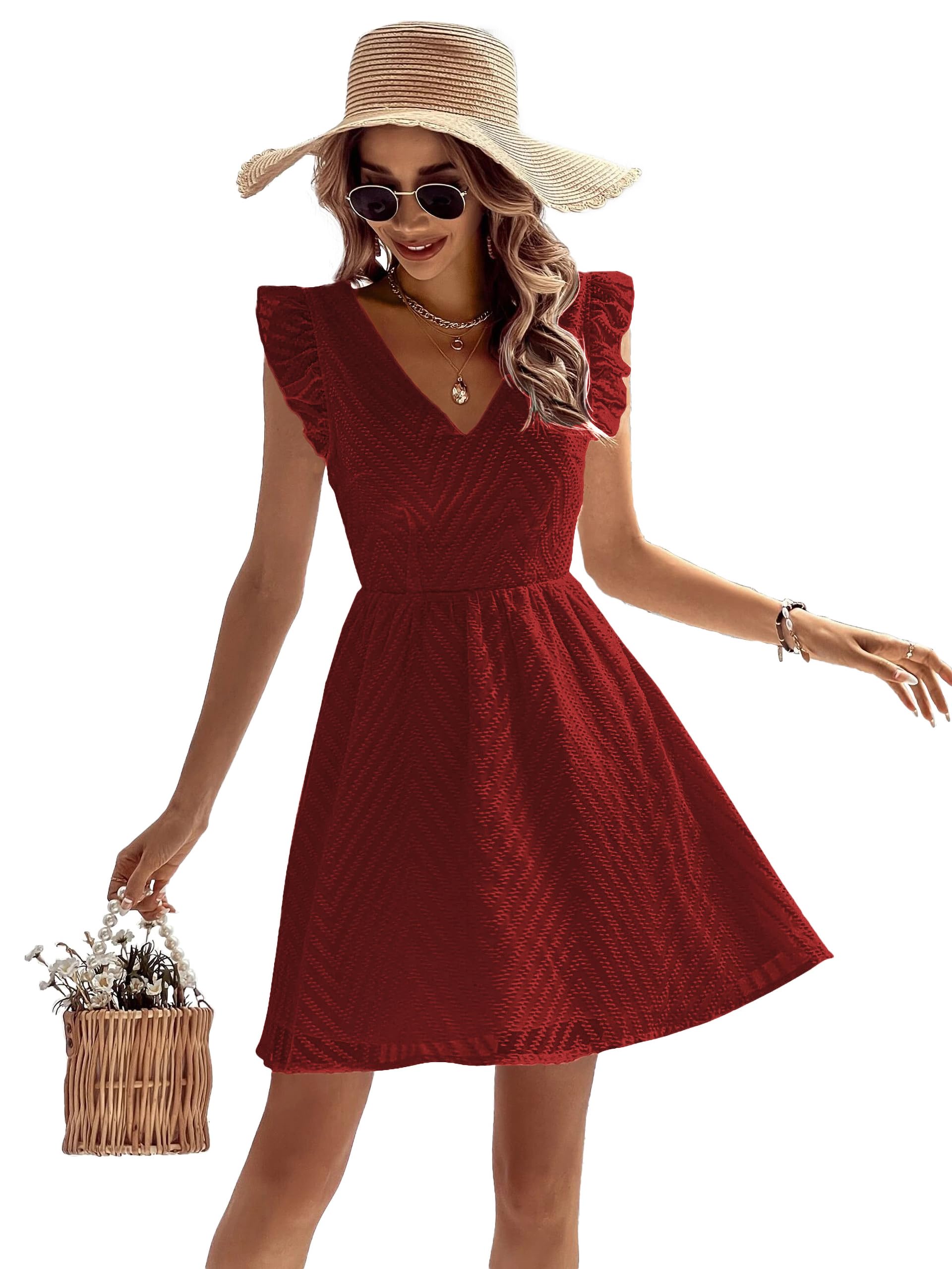 Rare Women's Regular Fit Dress (Ep8044A_Maroon S)