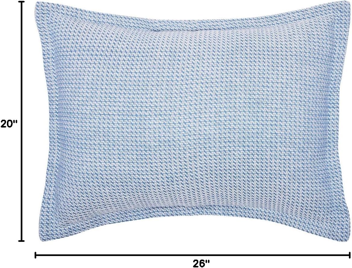 carol & frank 20" x 26" Langford Santorini Cotton Standard Sham - Machine Washable Standard Sham Santorini