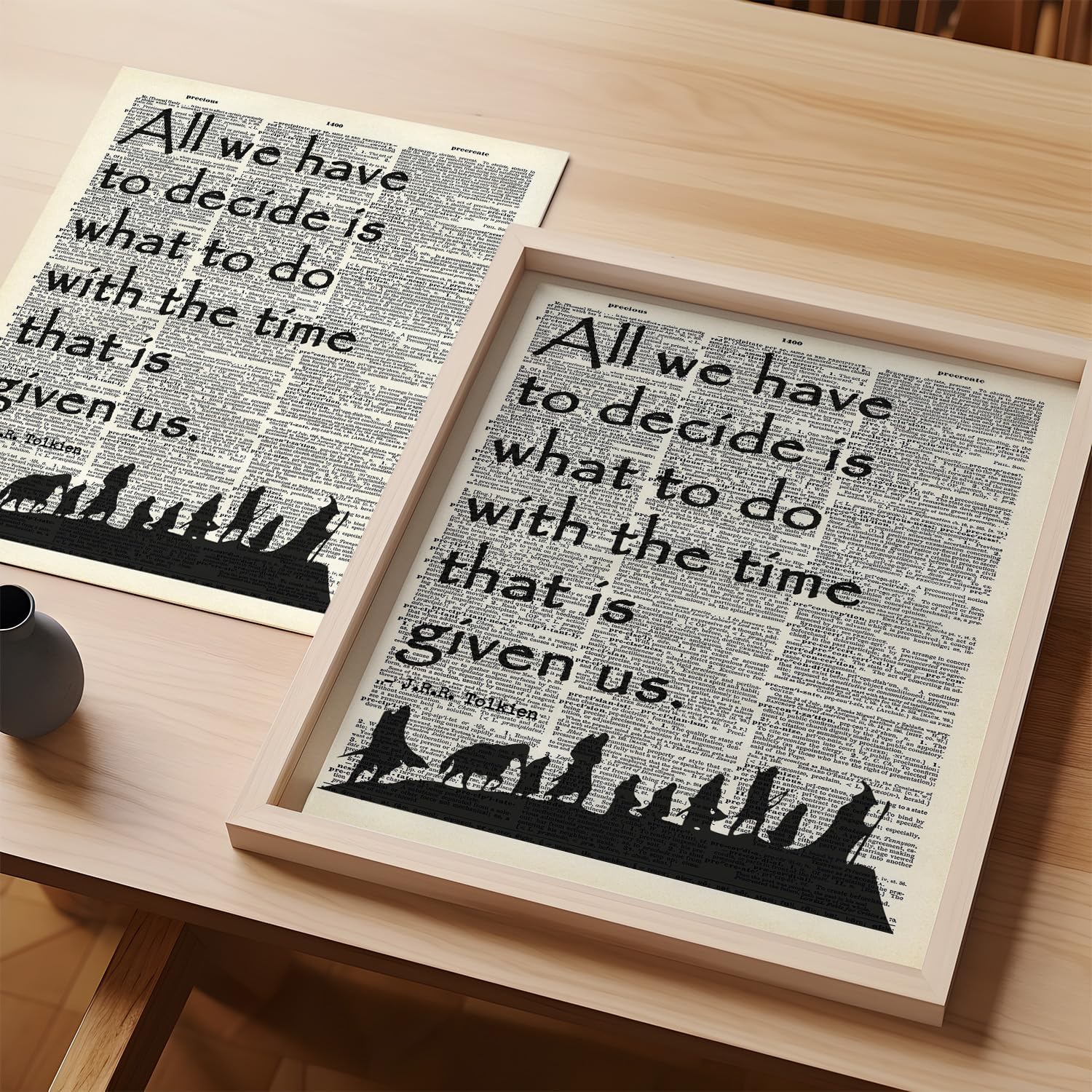 Buffay J.R.R. Tolkien Poster, Dictionary Art, Inspirational Book Quote, Lotr Gandalf Quote, Office Classroom Home Wall Decor, UNFRAMED Print 8"x10"