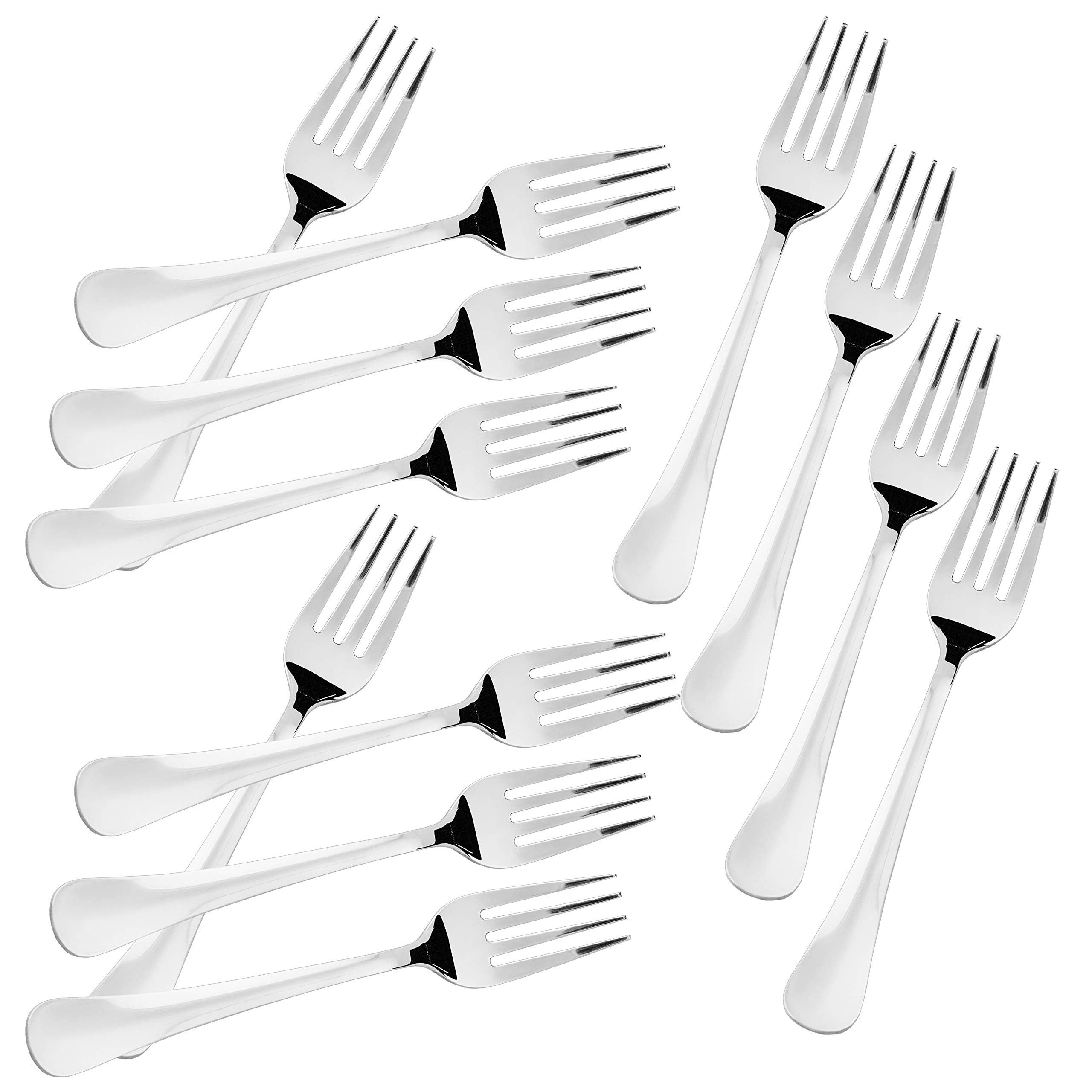 Sumeet Stainless Steel Dessert/Table Forks Set of 12 Pc β (18.2cm L) (1.6mm Thick) 1