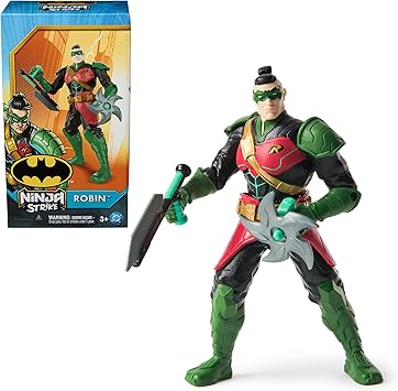 DC Comics, BatmanTM Battle Clash 6 Ninja Strike Robin Action Figure with 2 Ninja Accessories, Super Hero Kids Toys for Boys and Girls Ages 3 & Up