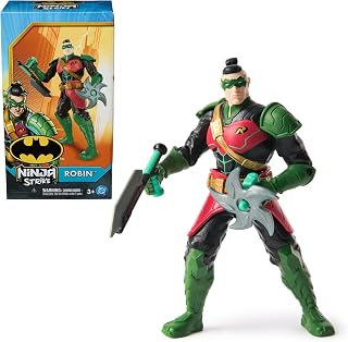 DC Comics, Batman™ Battle Clash 6” Ninja Strike Robin Action Figure with 2 Ninja Accessories, Super Hero Kids Toys for Boys and Girls Ages 3 & Up