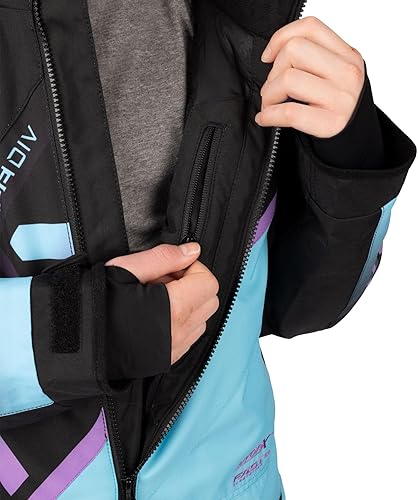 Vista 3 de FXR Monosuit CX Juvenil Negro/Cielo/Lila Fade
