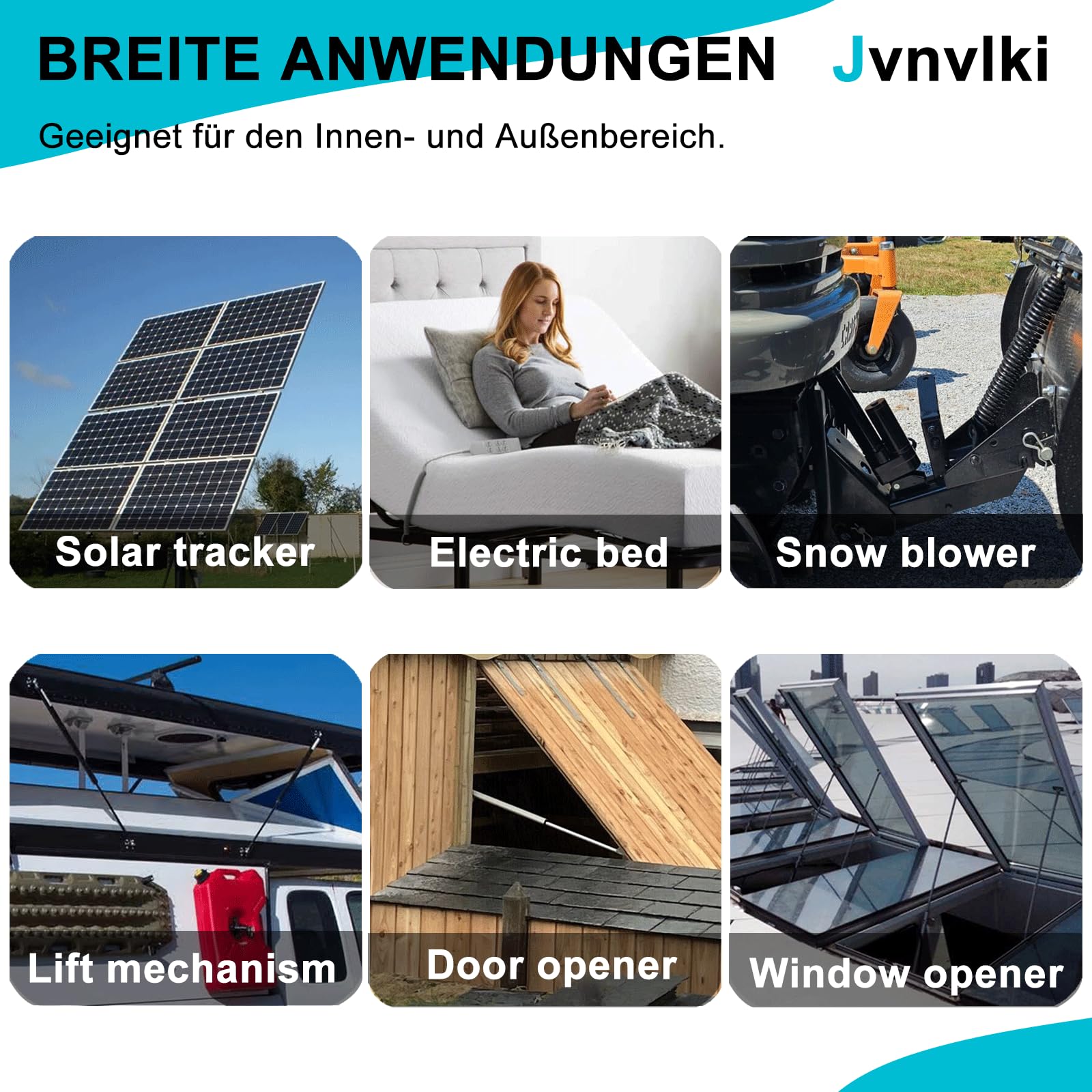 Hochgeschwindigkeits-Linearantrieb 12V 400N IP65 100mm 34mm/s mit Montagehalterungen