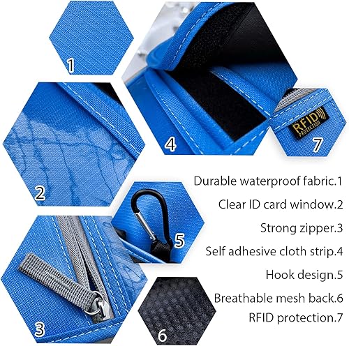 Miniatura 3 de Cartera de viaje para el cuello, soporte para pasaporte con bloqueo RFID y correa ajustable para el cuello para hombres y mujeres para mantener el