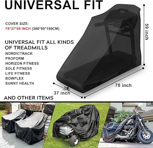 Miniatura 5 de WELLFIT Treadmills Covers, Walking Pad Covers, Suitable for Outdoor Equipment, Under Desk Treadmill Cover, Dustproof, Great Elasticity, Washable,