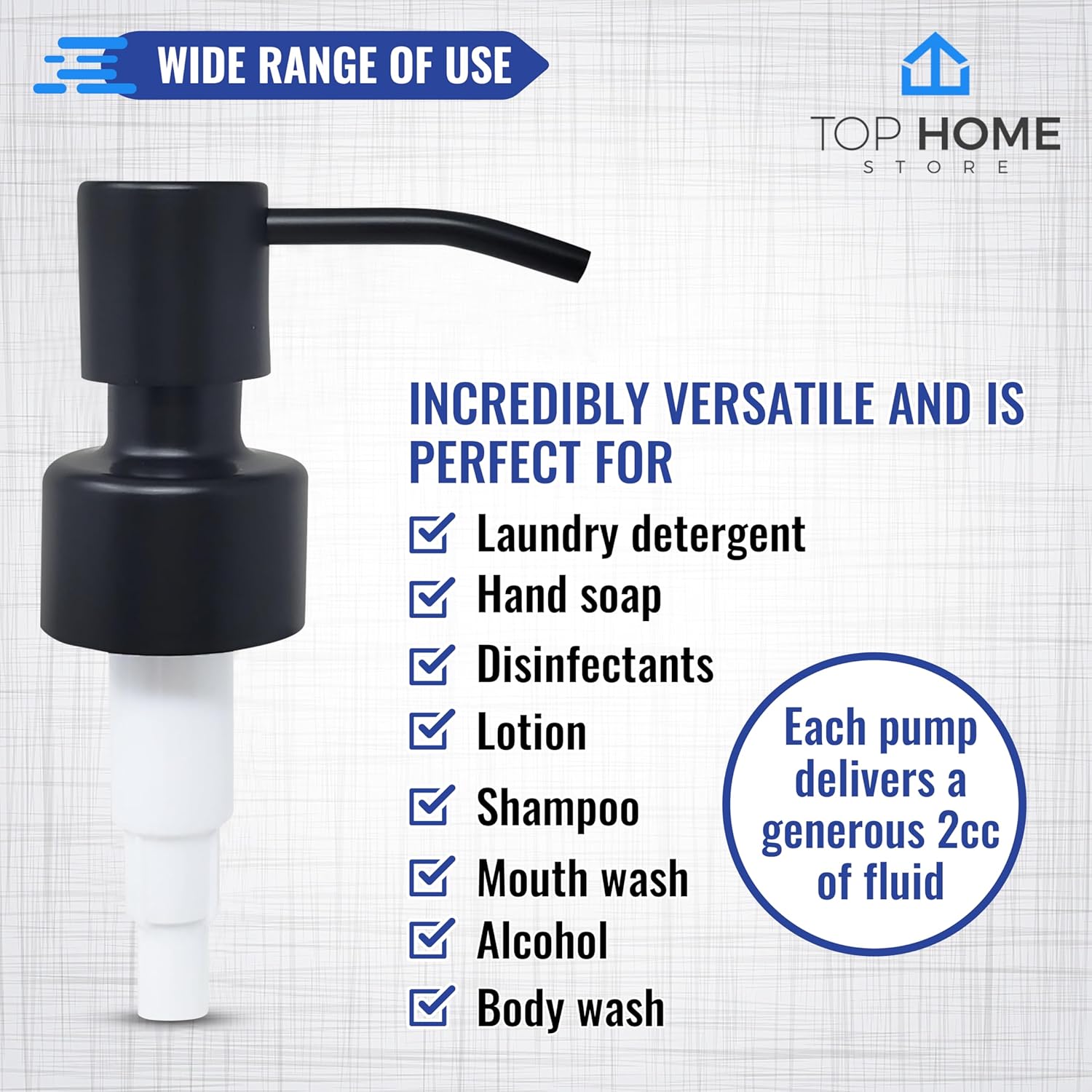 Stainless Steel Soap and Lotion Dispenser Pumps, Replacement for Bottles (Matte Black, 4 Pack)