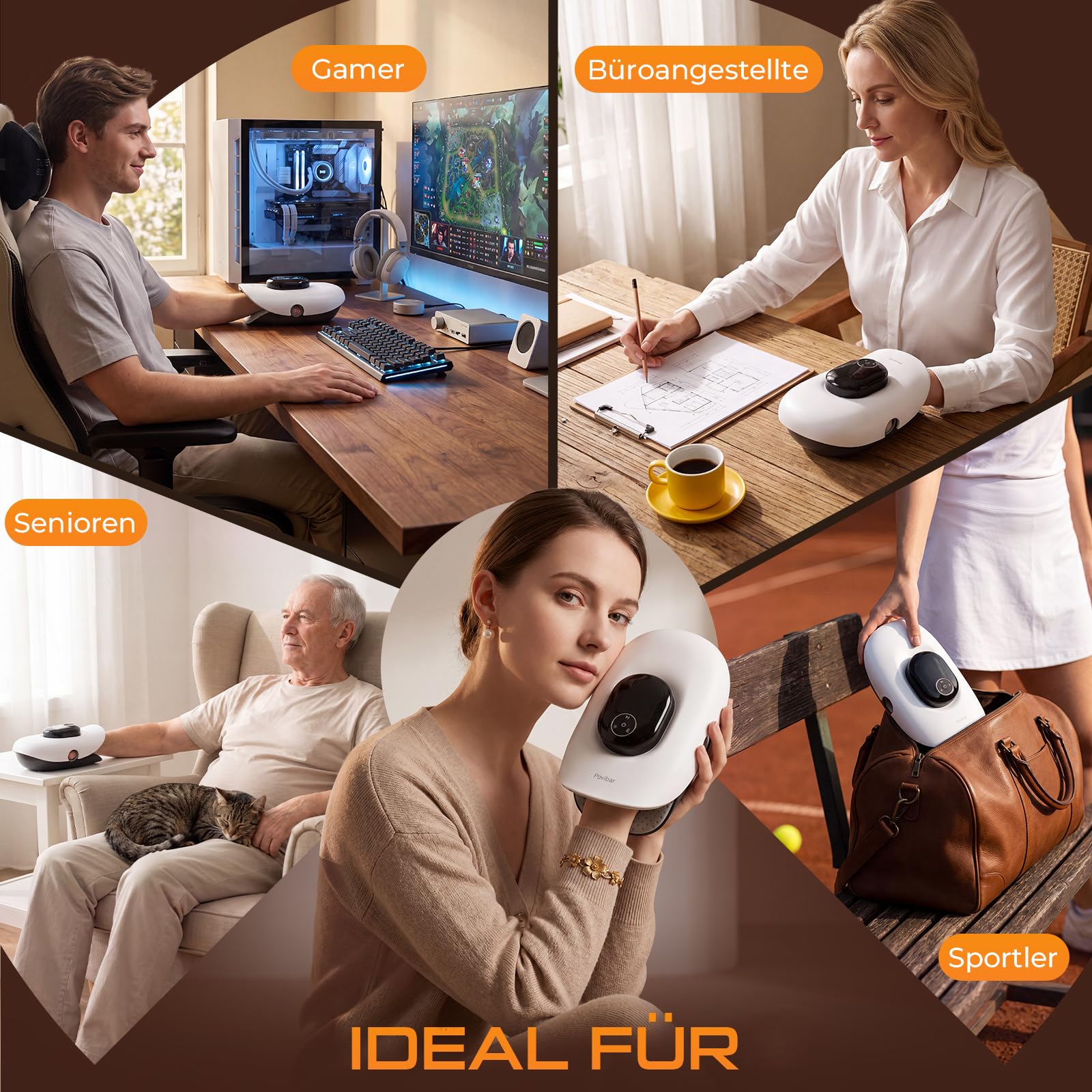 Intelligenter Handmassagegerät mit Kompression & Wärme, 2 in 1 Elektrischer Handmassager & Fingerdehner, 5 Intensitätsstufen, 3 Heizstufen, 4 Modi für Arthritis/Mausarm/Karpaltunnel