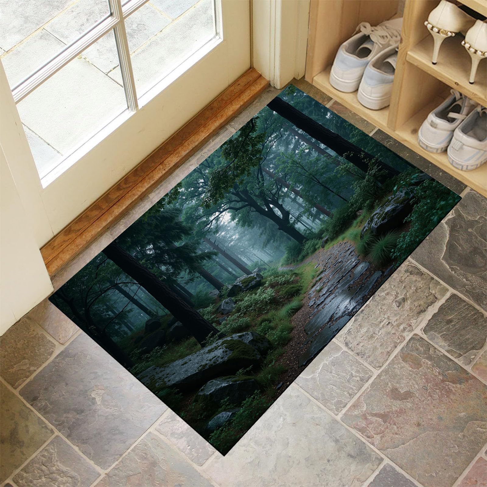 Tapis de porte absorbant et durable avec envers antidérapant lavable