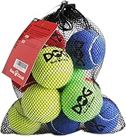 INSUM Tennis Balls for Dogs - 12 Pack 2.5" Durable Non-Toxic Fetch Toys with Mesh Bag, SGS Certified for Medium Large Breeds