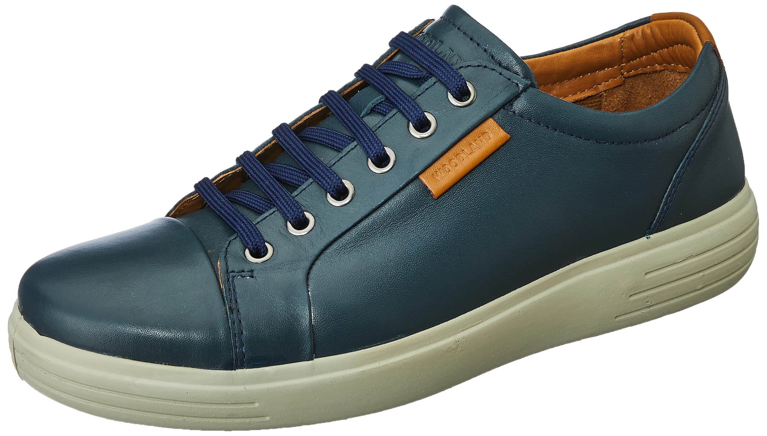 Woodland Mens Blue Leather Casual Shoe-9 UK (43 EU) (GC 3814121) (B0BJY6YPB9) Amazon Price History, Amazon Price Tracker