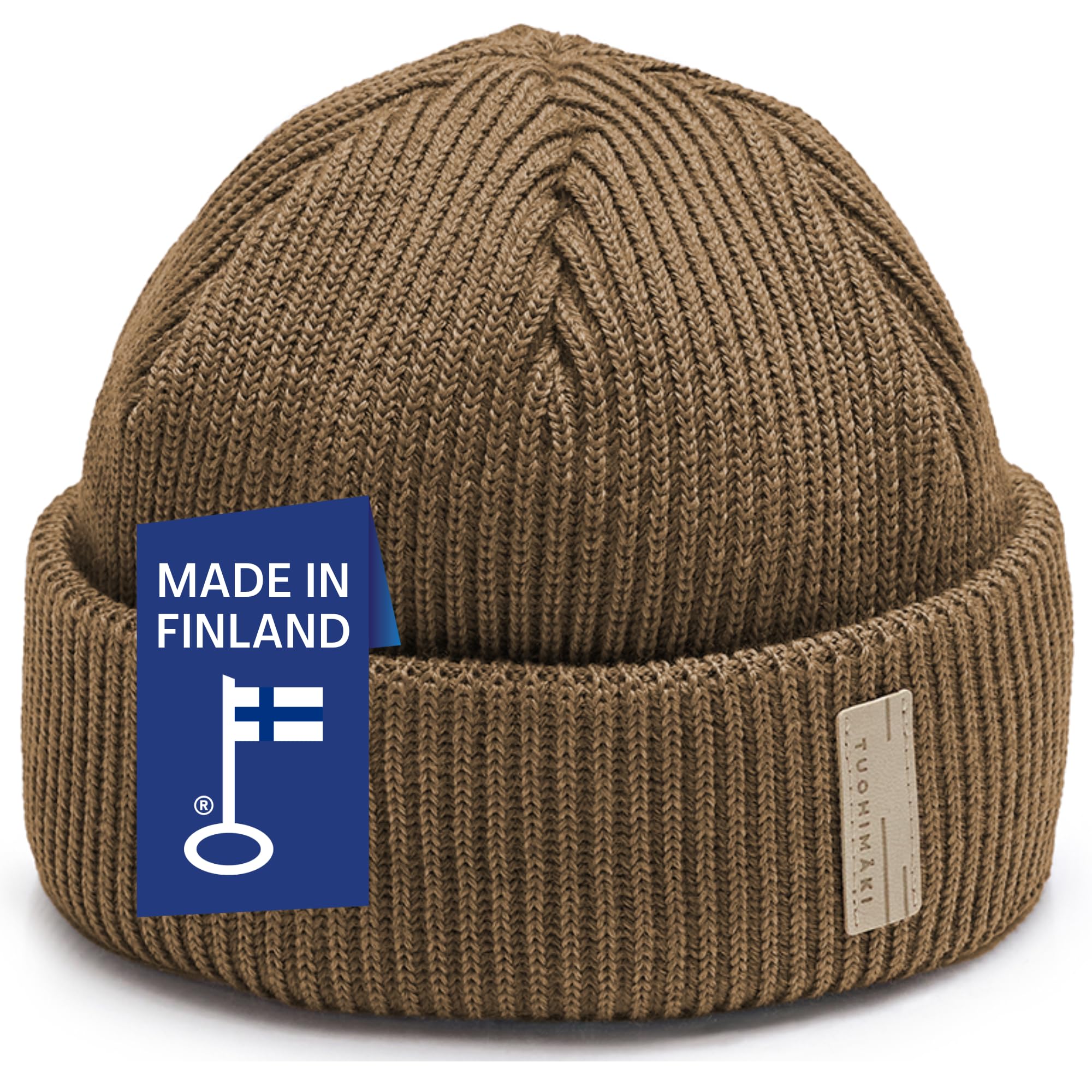 TYYRPUURI Gorro de merino para hombre y mujer, moca, Talla única