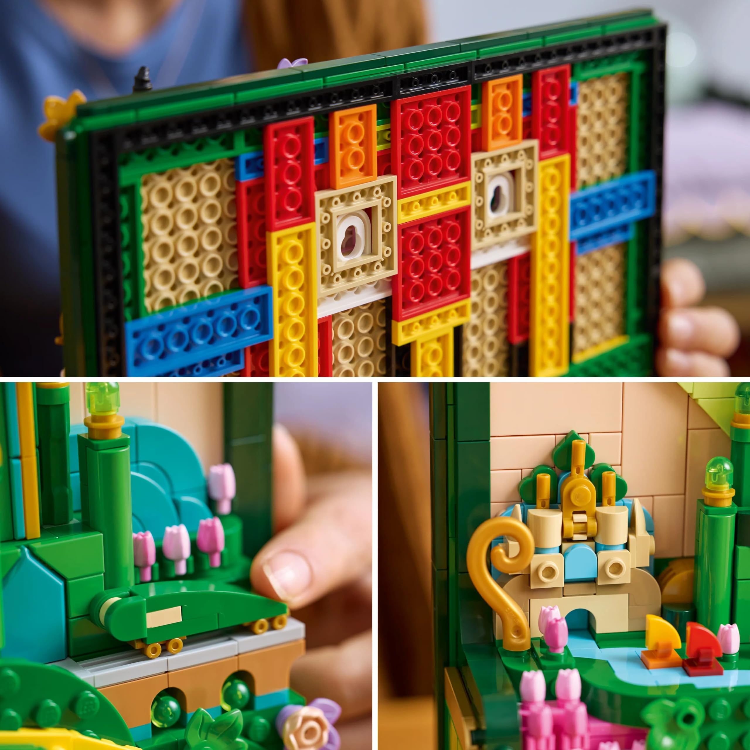 LEGO Wicked Obraz Emerald City 75685 | Obraz z klocków, dekoracja ścienna z efektem 3D, prezent Wicked dla fanów filmu, dla kobiet i mężczyzn, 1518 elementów