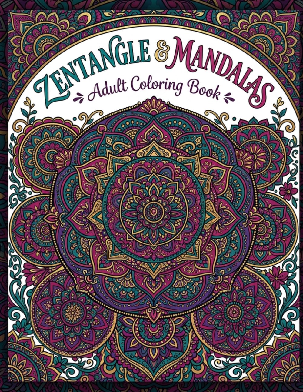 Zentangle & Mandalas: dult Coloring Book: 50 Detailed Zentangle and Mandala Patterns for Mindfulness, Relaxation, and Creative Expression