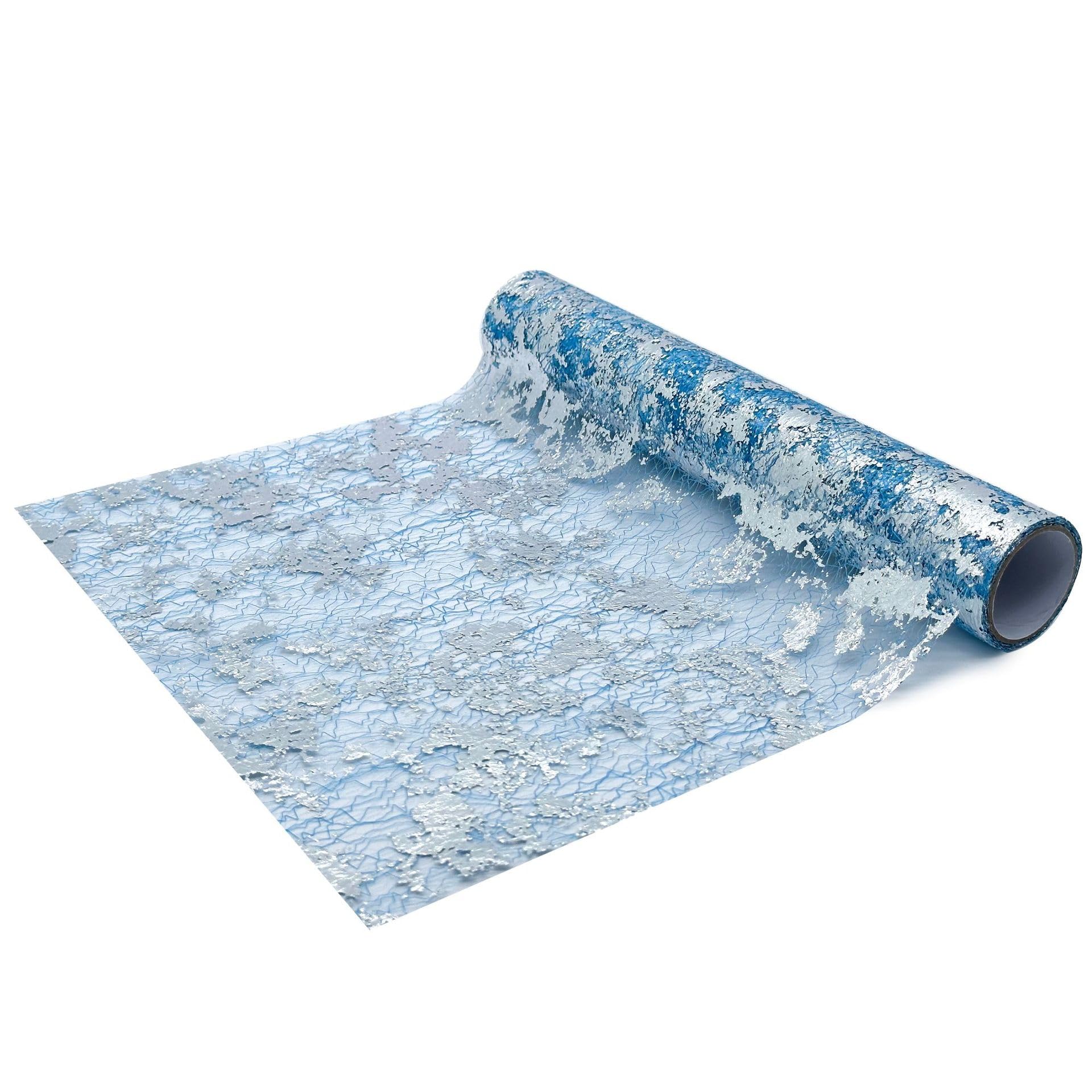 Camino de mesa de 28 cm x 9 m, camino de mesa brillante, lámina dorada, decoración de mesa para bodas, cumpleaños, fiestas, carnaval, bautizos, comuniones, Navidad, bodas doradas, azul y plateado