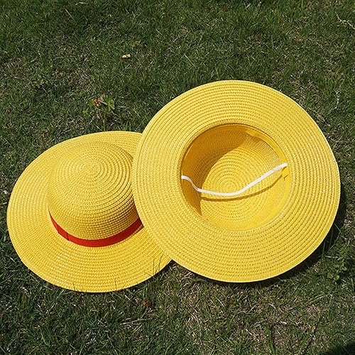 Miniatura 6 de TFYU Sombrero de pirata de paja, disfraz de anime, cosplay, joyería, fiesta, hombres y mujeres, sombrero de sol de playa, collar Ruffy, pulseras