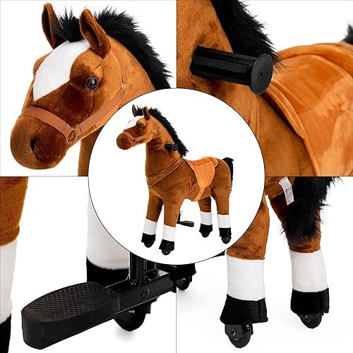 Miniatura 4 de Juguetes para montar a caballo, juguetes para niños de 4 a 9 años de edad, juguetes de animales de peluche de primera calidad, caballos que caminan