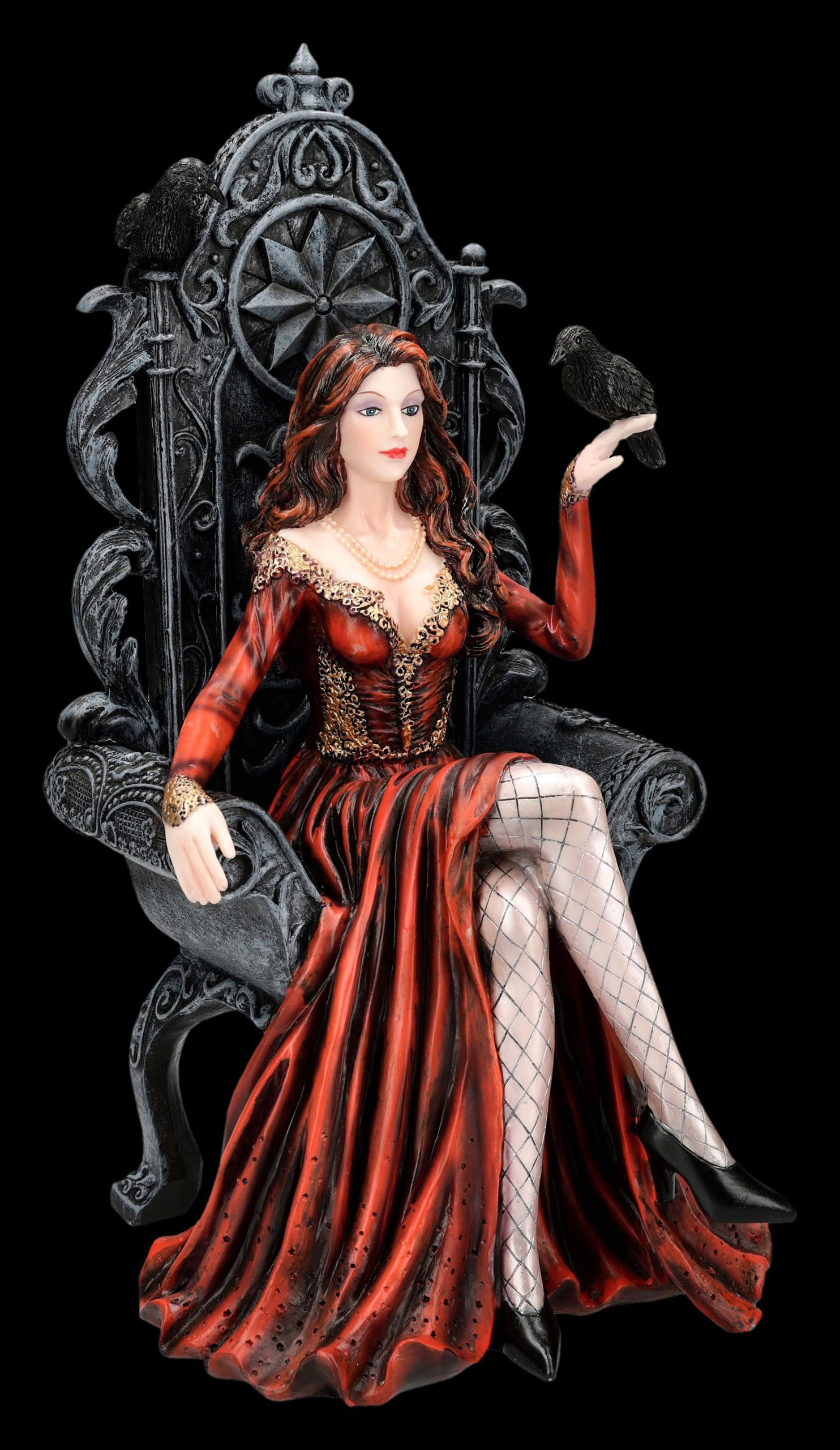 Figuren Shop GmbH Fantasy Figur – Ravenna, die Königin – handbemalte Dekofigur (31 cm) – Tales of Aurelion Collection – Geschenkidee für Sammlerinnen & Liebhaber dunkler Eleganz