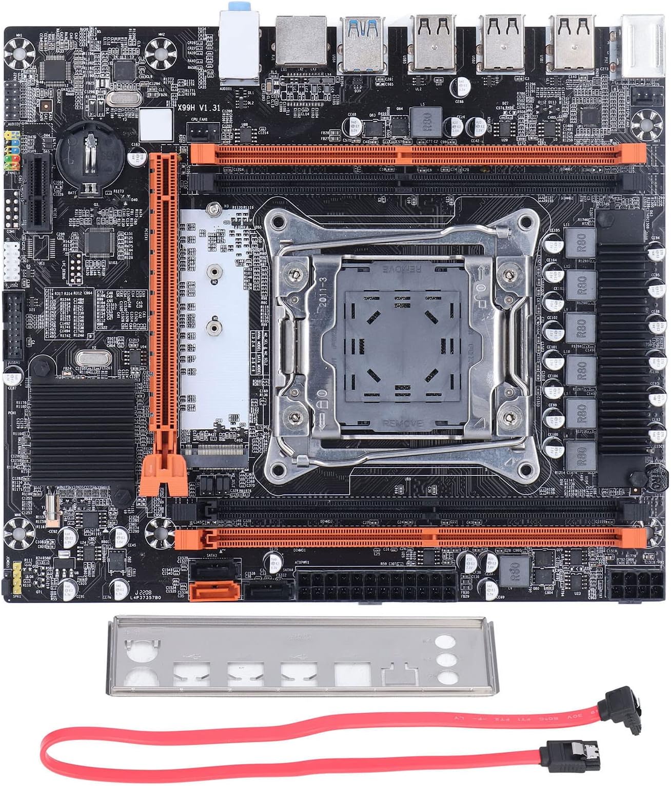 Motherboard DDR4, X99H PC Motherboard DDR4 Server LGA2011-3 Pin E5 CPU V3 V4, CPU Socket for LGA 2011 3.