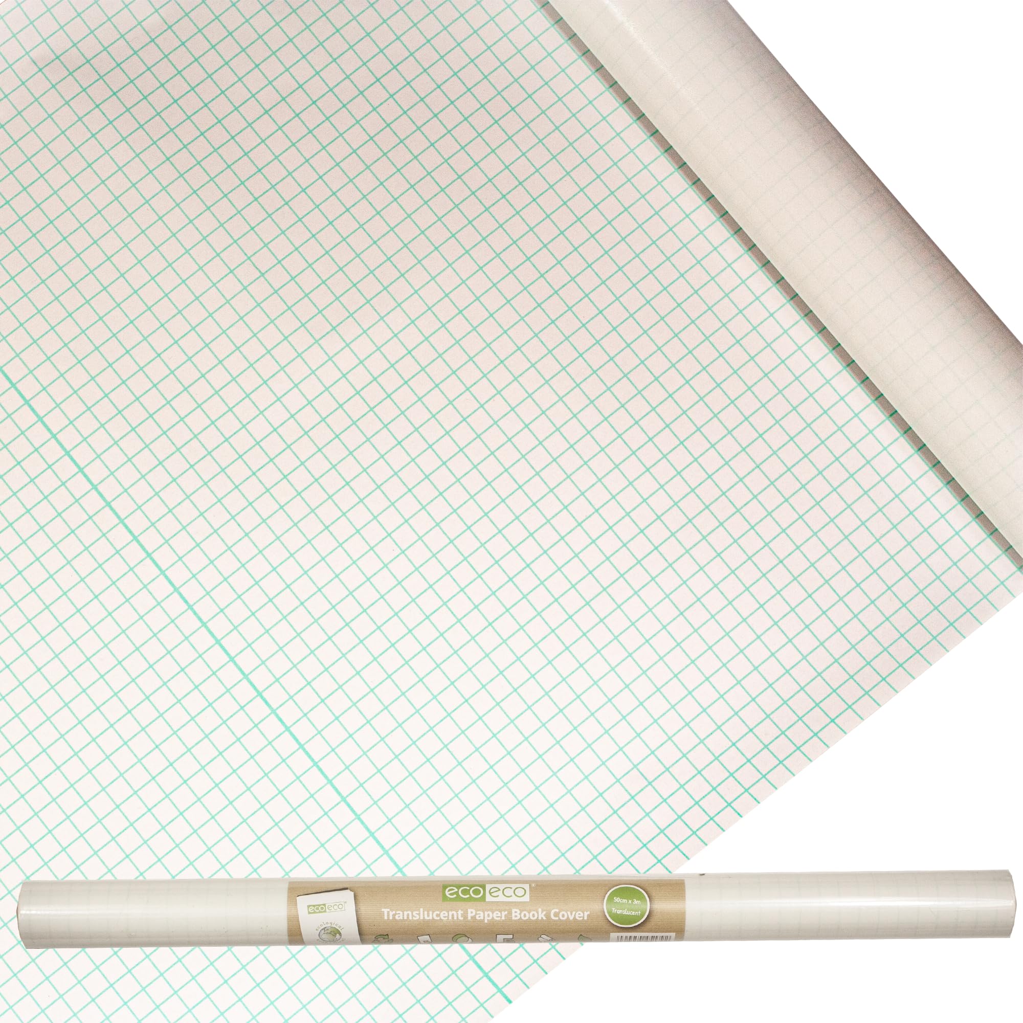 eco-eco Translucent Self Adhesive Paper Book Cover Film Roll 50cmx3m