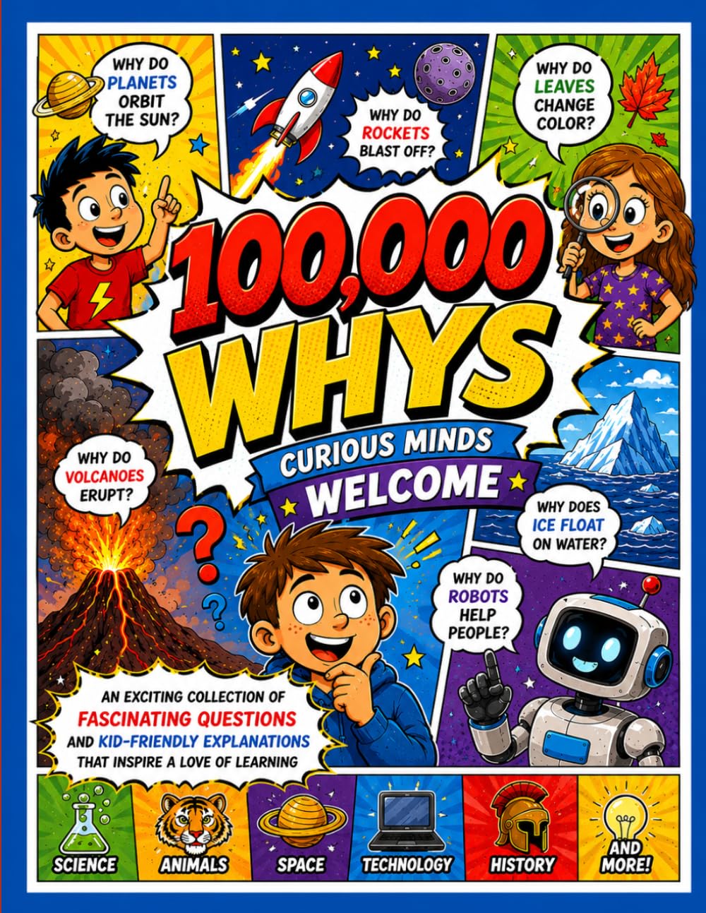100,000 Whys: Curious Minds Welcome: An Exciting Collection of Fascinating Questions and Kid-Friendly Explanations That Inspire a Love of Learning
