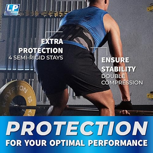 Miniatura 7 de LP SUPPORT 161XT - Soporte de espalda 2.0 para hombres y mujeres, cinturón de soporte lumbar semirrígido, compresión mejorada para mayor estabilidad