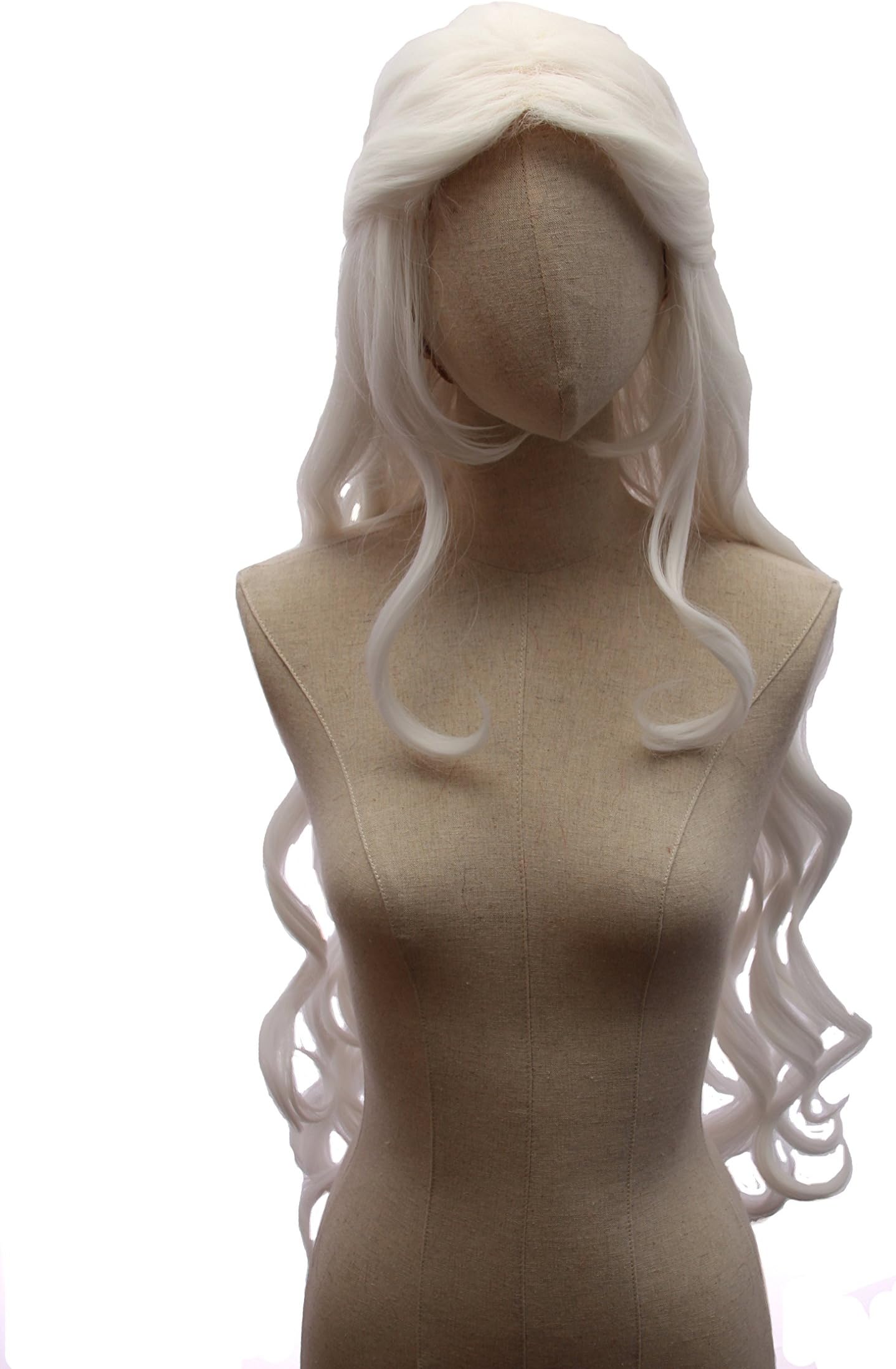 Princess Allura Voltron Inspired Wig Long White Curly Wavy Hair Halloween Party Cosplay Anime Wigs for Women and Teens