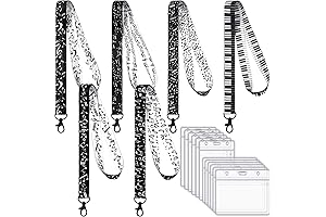 6 Sets Musical Notes Lanyard Keychain for Women Men