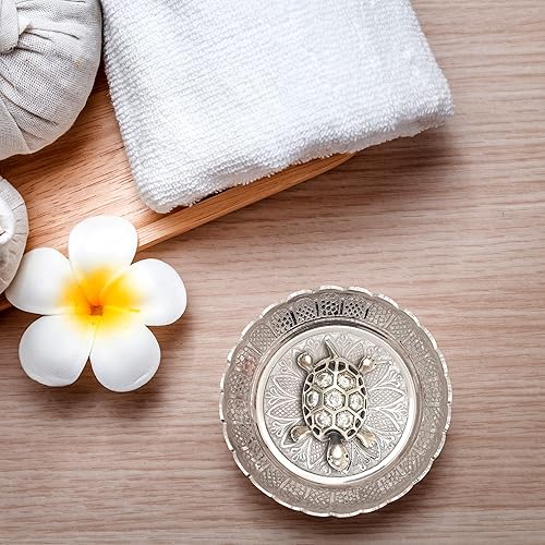 Miniatura 4 de Shubhkart Nakshi - Plato para Pooja, decoración y regalo (pequeño 2.8 in, 3 unidades, latón macizo)