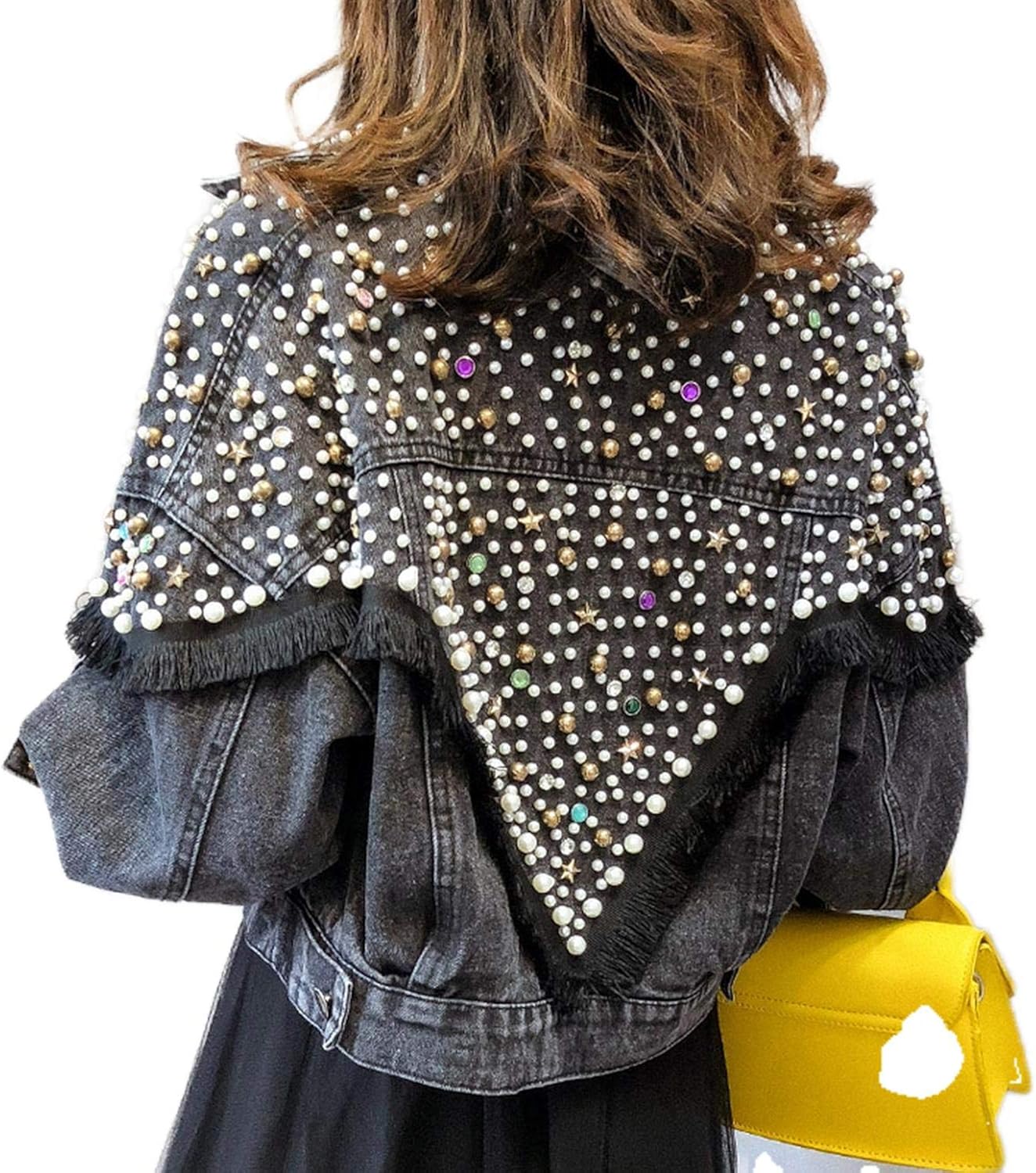 pearl studded jean jacket