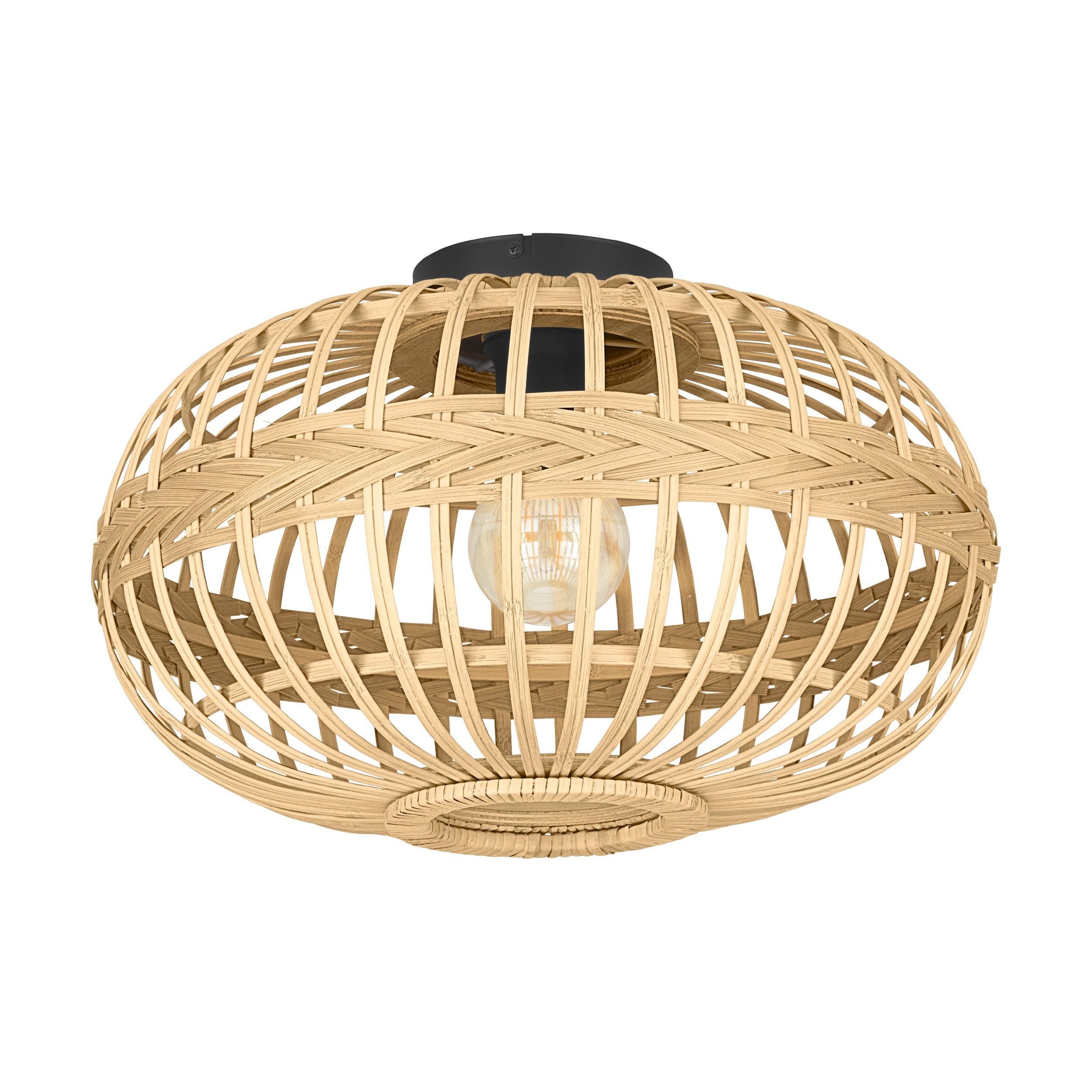 Eglo Light Amsfield 450Mm Bamboo Wickerwork Ceiling