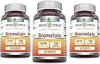 Vista 10 de Amazing Formulas Bromelain 500 mg Suplemento de tabletas Sin OMG Sin gluten Fabricado en Estados Unidos (1 paquete 180 unidades)