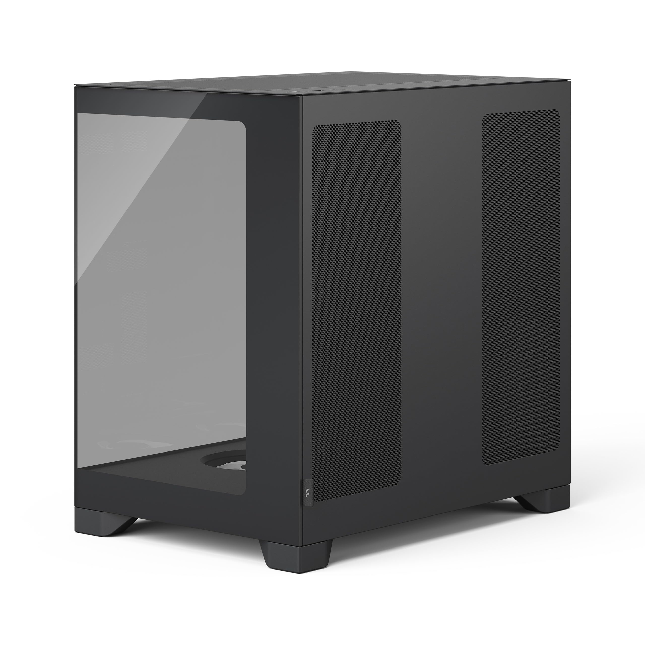 Fractal Design Pop 2 Vision Black RGB PC‑Gaming‑Gehäuse mit Panoramaglas – Dual‑Kammer‑Design – 4 RGB‑Reverse‑Lüfter – ATX/E‑ATX/mATX/ITX