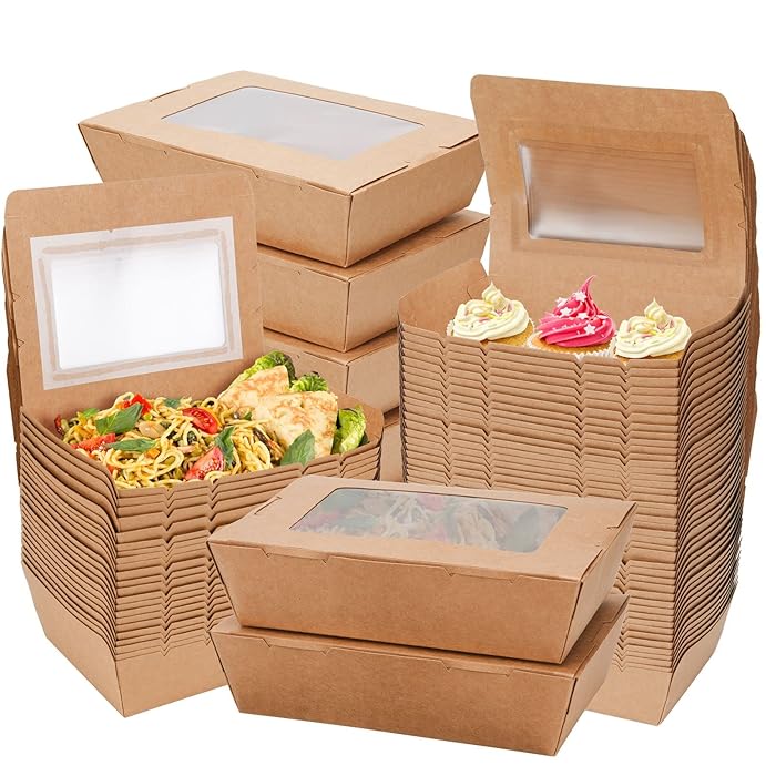 Buy Kaderron 40 Oz Take Out Food Containers (50 Pack) Disposable Kraft