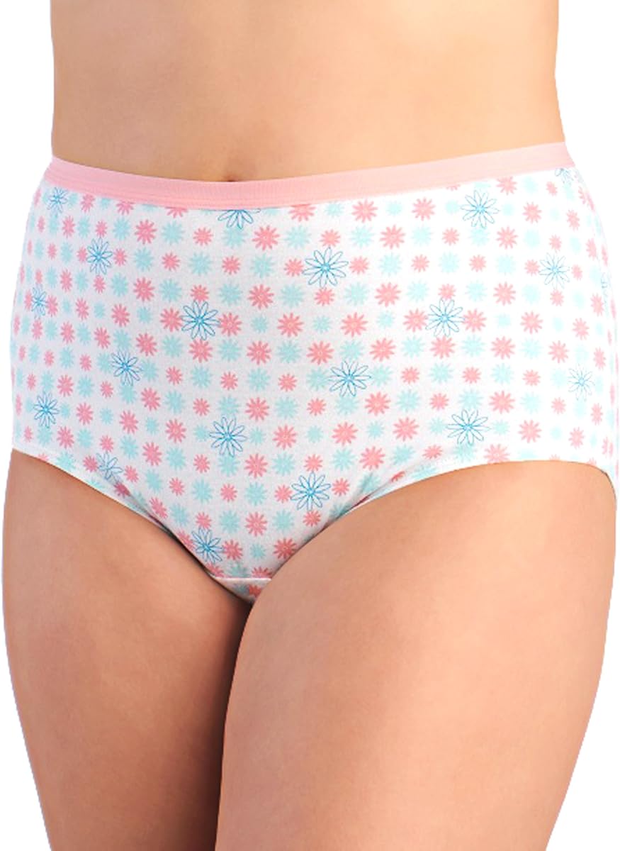 Fruit Of The Loom Womens Plus Size "Fit For Me" 3 Pack Cotton Stretch Brief Panties