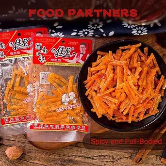 Mini Spicy Gluten Strips (La Tiao), Sweet & Spicy Flavor, hot strip, Irresistibly Chewy,latiao chinese snack (0.6oz Pack)Asian Snacks, 10Pack