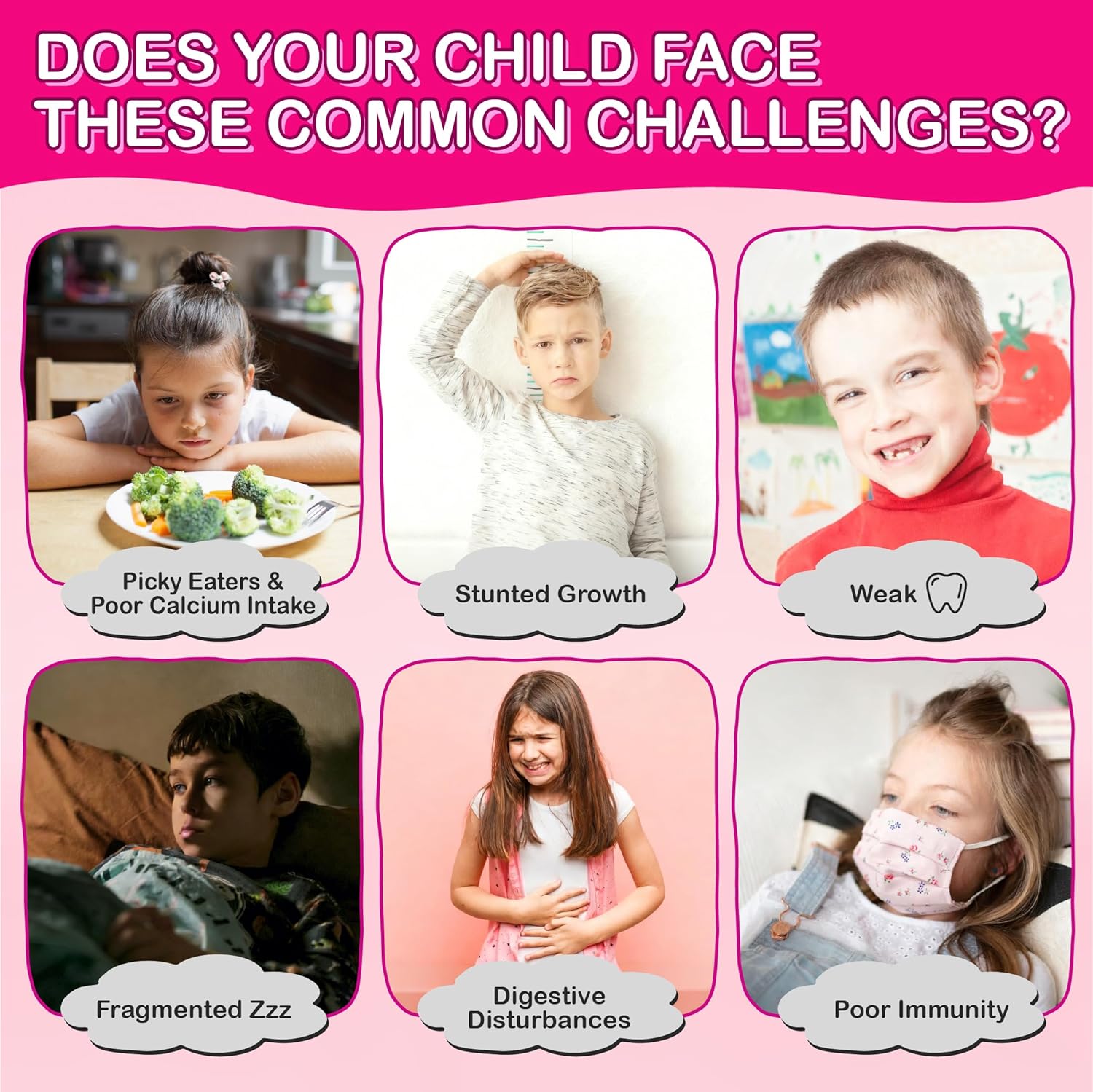 Kids Calcium Gummies with D3 & Magnesium for 4+: Sugar Free Calcium Citrate with Vitamin D3, K2, Zinc, Probiotics & Prebiotics for Kids - Gluten Free, Non-GMO,Vegan, Natural Strawberry Flavor