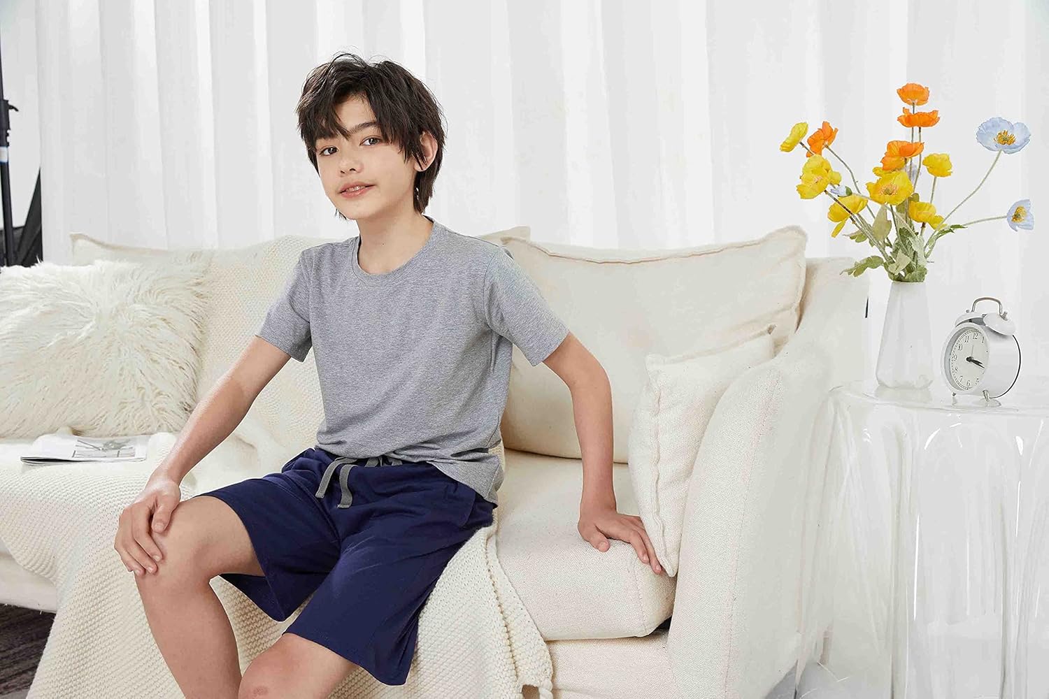 HiddenValor Kids Cotton Pajama Shorts with Pockets for Boys Girls - Image 7