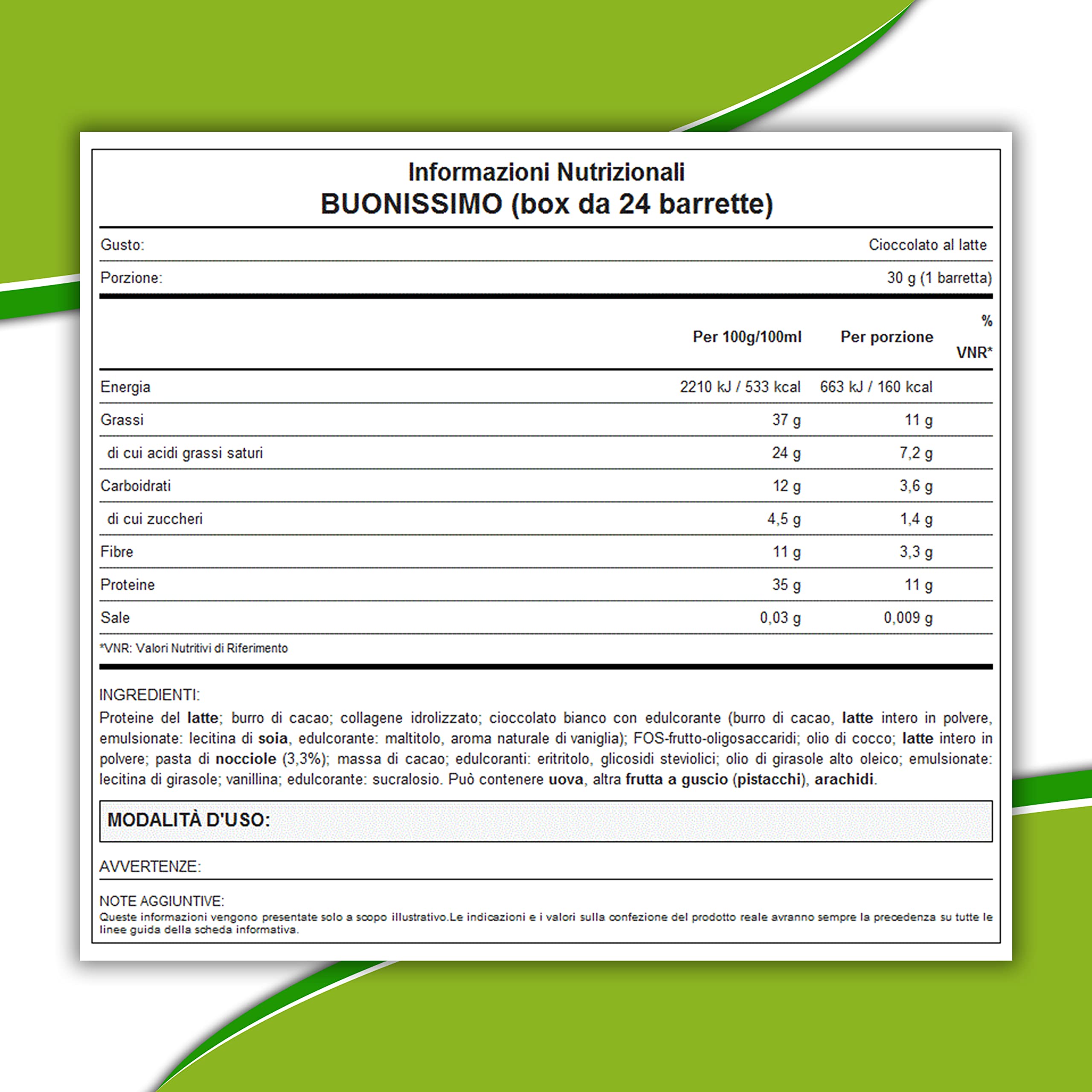 WHY NATURE BUONISSIMO - Barrette Proteiche Ricoperte e Ripiene - Barretta Proteica Senza Glutine - Snack Proteici - Gusto Cioccolato al Latte - Box 30 Barrette da 30 gr