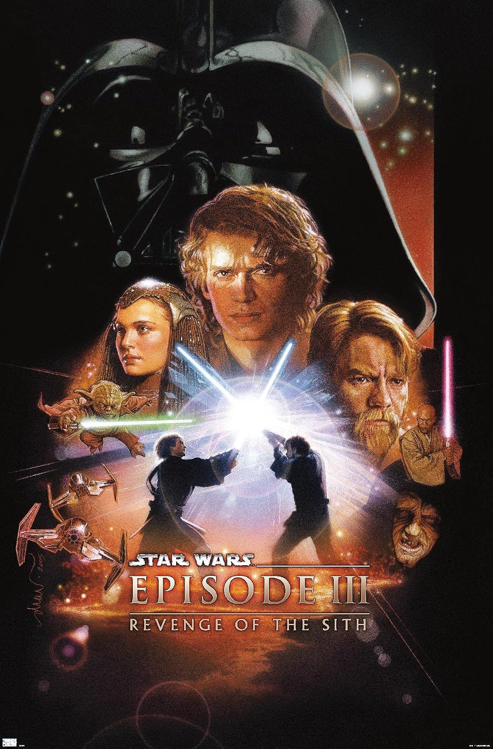 Star Wars: Revenge of the Sith - One Sheet (No Billing Block) Wall Poster, 19L" x 13W", Premium Unframed Version