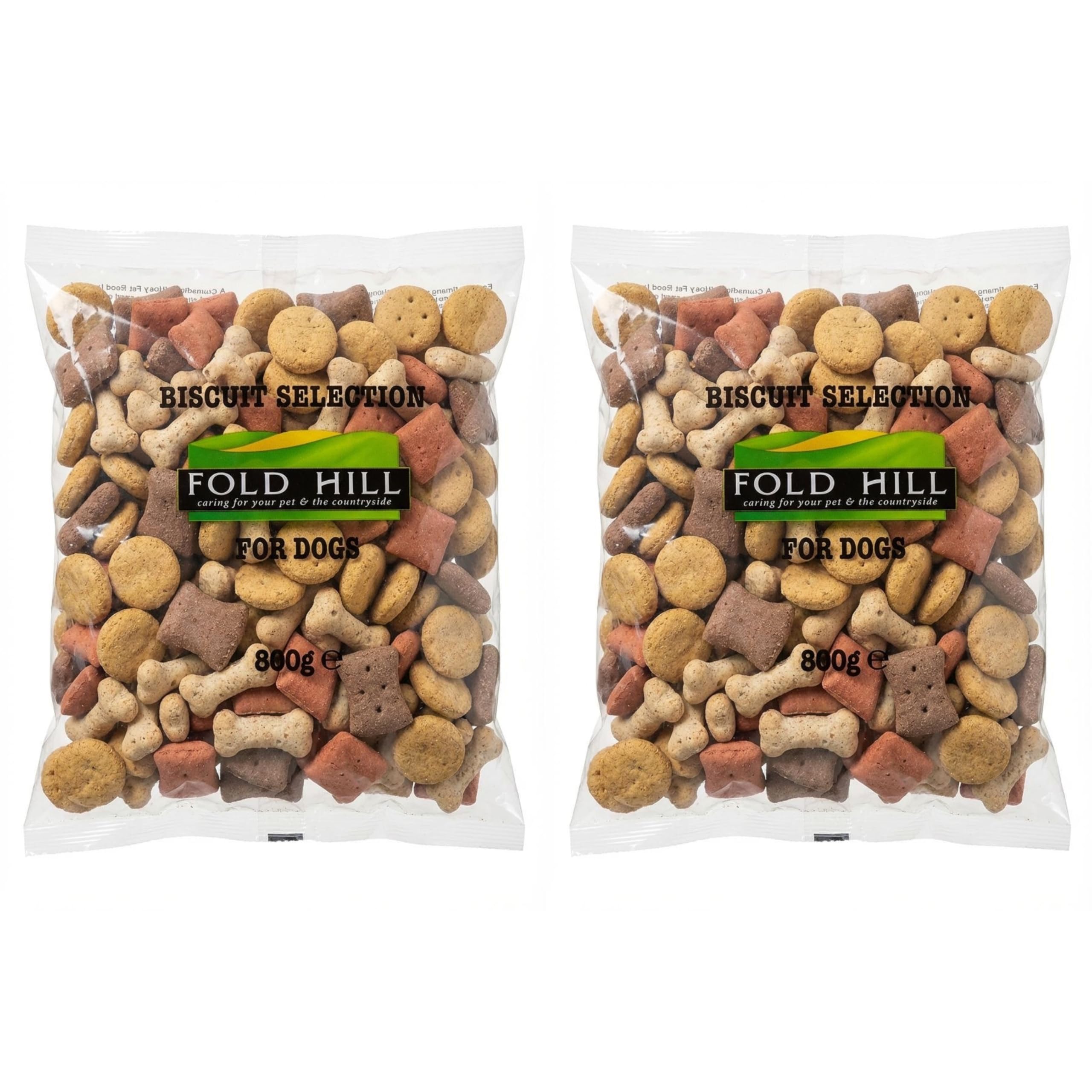 Fold Hill Dog Treats Biscuit Variety Selection Maintains Healthy Teeth & Gums - 2 x 800g